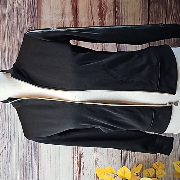 NEW VINTAGE IZOD BLACK LONG SLEEVE ZIP-UP JACKET - Picture 5 of 16